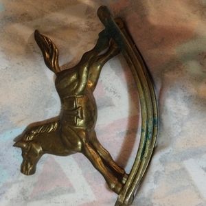 Vintage brass rocking horse